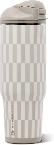 Vista 60 de HydroJug Ease2o - Botella de agua aislada de 24 onzas, tapa con popote y Duna