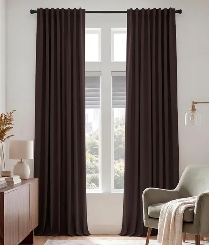 Vista 23 de PONY DANCE Cortinas cortas con aislamiento térmico para ventana pequeña, para guardería, baño, cocina, lavandería, caravana, sótano, 29 pulgadas