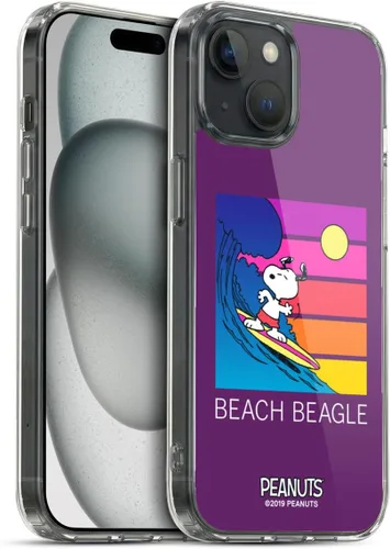 Vista 11 de Head Case Designs Funda de gel suave con licencia oficial de Peanuts Tropical Surf Snoopy Aloha Disco compatible con Apple iPhone 13 Mini Surf