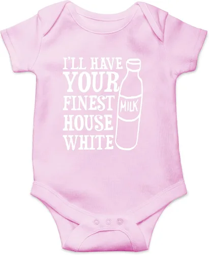 Vista 4 de I'll Have Your Finest House White - Body de una pieza para bebé divertido y lindo Negro