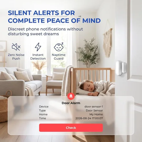 Vista 3 de Sensores de puerta inteligentes WiFi que alertan a tu teléfono