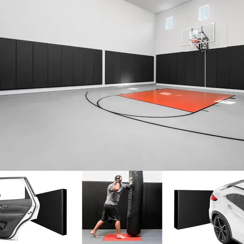 Vista 12 de Almohadilla de pared para gimnasio, protector de pared para cancha de baloncesto, alfombrilla protectora de pared de espuma de 2 pulgadas de grosor