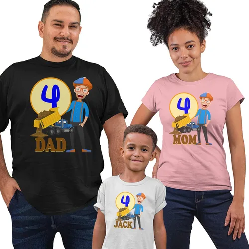 Vista 2 de StickyGumDrop Camisetas personalizadas para niños educativos con temática de personajes Blips, Negro