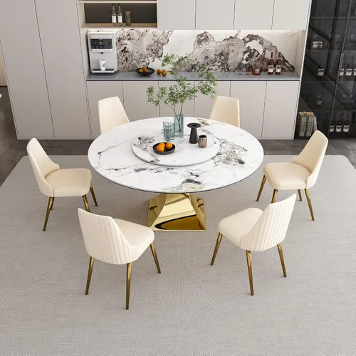 Vista 12 de Juego de 2 sillas de comedor ergonómicas sin brazos con cojines de cuero grueso y respaldo curvado, sillas de madera para sala de estar, cocina