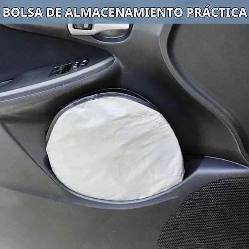 Vista 7 de Parasol para parabrisas con bolsillo de almacenamiento para SUV, protector solar duradero de poliéster 190T para ventana delantera, accesorios