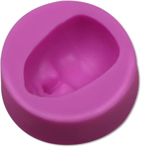 Vista 8 de Moldes de silicona para fondant, 6 paquetes de moldes de silicona de chocolate para cara de bebé, arcilla polimérica, muñeca, cara de elfo