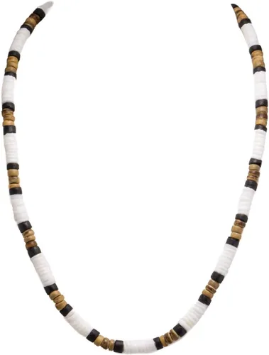 Vista 7 de BlueRica Collar de cuentas de concha de coco y puka (18")