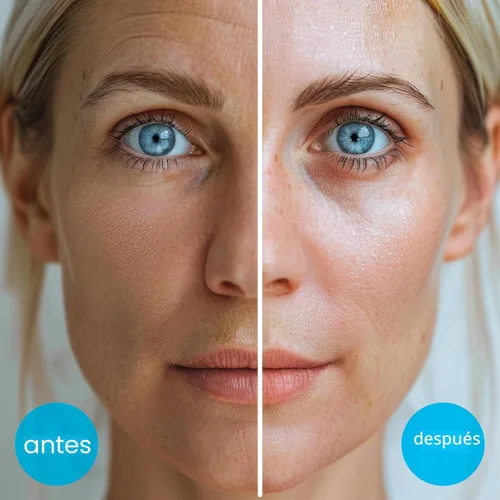 Vista 4 de Bruizex Juego de masajeador facial de drenaje linfático: rodillo facial de cuarzo rosa y herramienta facial Gua Sha para masaje linfático, alivio