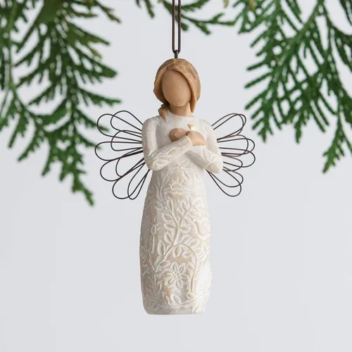 Vista 2 de Ángel de Recuerdo de Willow Tree (Piel más Clara) Adorno, Recuerdos... Guarda Cada uno con Seguridad en Tu Corazón, Un Regalo para Expresar