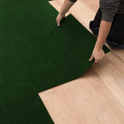 Vista 15 de Mohawk Home Baldosa de alfombra de 24" x 24" para interiores/exteriores, altura de pelo de 0.25", despegar y pegar, poliéster negro, (15 baldosas)