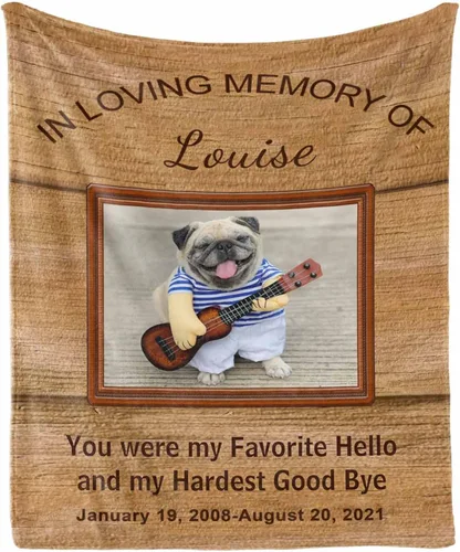 Vista 16 de in Loving Memory of Dog - Manta de memoria personalizada de collage de fotos de mascotas, manta suave y manta de 30 x 40 pulgadas, regalo