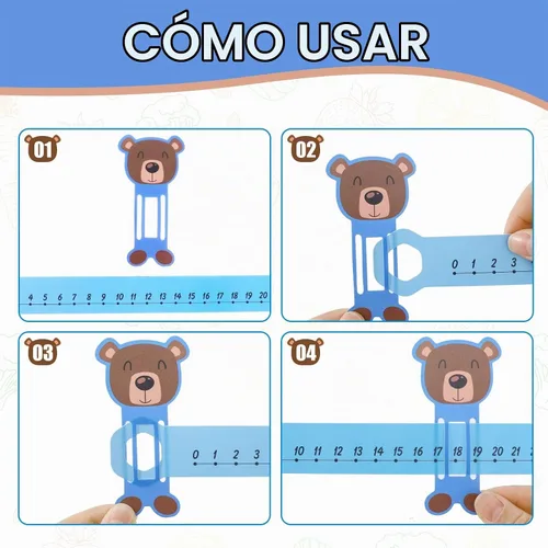 Vista 3 de Eersida 24 piezas de líneas de números deslizantes y de aprendizaje 0 a 30 de PVC para estudiantes, líneas de números matemáticas con enteros