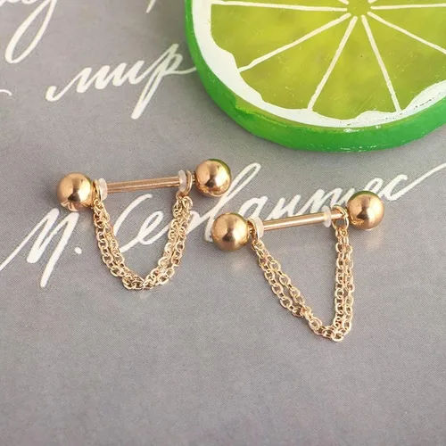 Vista 2 de Caiyao 2 anillos de acero quirúrgico 316L de 16 G, sin rosca, para tabique, joyería para mujeres y hombres, aretes de hélice de calibre 16