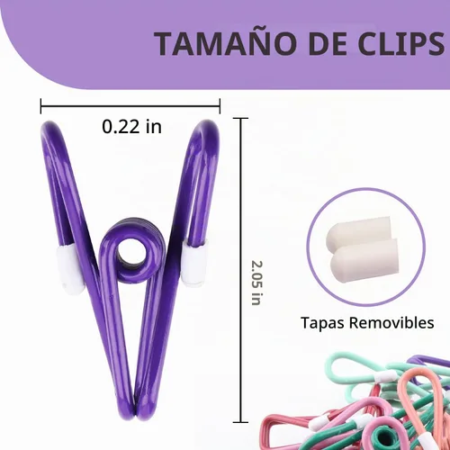 Vista 4 de Clips para chips, 30 piezas de material recubierto de PVC para envasado de alimentos, clips para bolsa, clips para paquete, clip de chip, alfileres