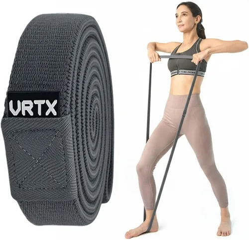 Vista 10 de VRTX No.00 Bandas de resistencia de tela para hombres y mujeres Banda larga de ejercicio para entrenamiento, estiramiento, yoga, entrenamiento