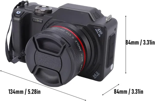 Vista 5 de EBTOOLS Cámara digital 4K, 64Mp, pantalla abatible de 3 pulgadas, rotación de 180, zoom digital 18X, enfoque automático, grabación de video, gran