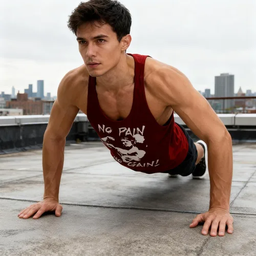 Vista 5 de GYMLEADER Camiseta sin mangas para hombre, camiseta de entrenamiento para gimnasio, muscular, espalda en Y, para fisicoculturismo