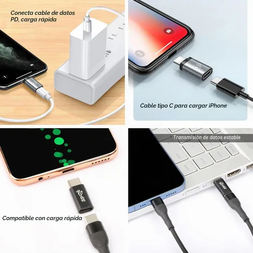 Vista 3 de AWINLI - Adaptador USB C hembra a USB, tipo C a macho Android