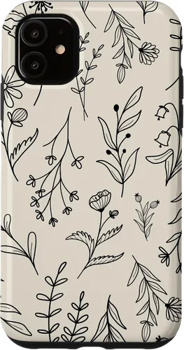 Vista 8 de Sand Beige Wildflower Floral Pattern Case for iPhone 16