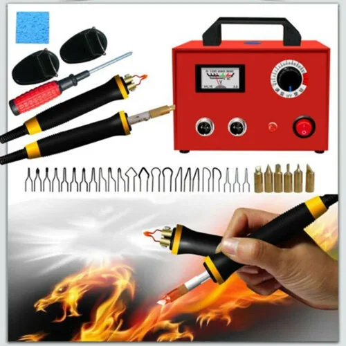 Vista 9 de ele ELEOPTION Kit de herramientas de manualidades de doble boca para pirografía de 110 V, kit de máquina de pirografía láser multifunción con 2