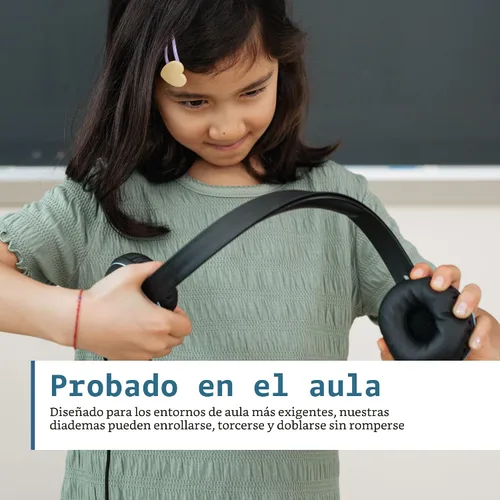 Vista 4 de Cyber Acoustics Auricular estéreo de 3.5mm (AC-5002) – Comunicación duradera, nítida y clara en aulas y en casa