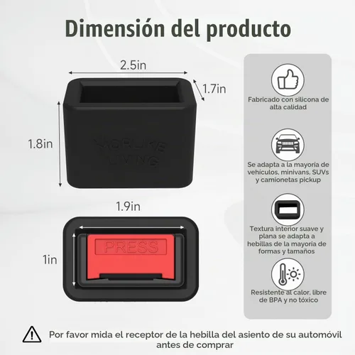 Vista 2 de Morlike - Soporte de hebilla de silicona para cinturón (negro, 2 unidades)