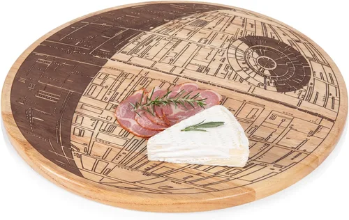 Vista 6 de PICNIC TIME Star Wars Death Star - Tabla de servir de 16 pulgadas, tabla de queso de madera, tabla de charcutería, tabla de cortar (Parawood)