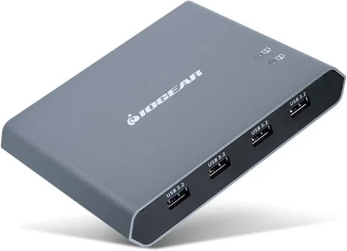 Vista 8 de IOGEAR KVM de escritorio USB-C 4K de 2 puertos con salida DISPLAYPORT y periférico USB