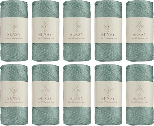 Vista 17 de Sensy Premium 2mm 229.5 metros de cuerda de poliéster 100% cordón de polipropileno Cordón de macramé 2mm Cordón para bolso de crochet Hilo