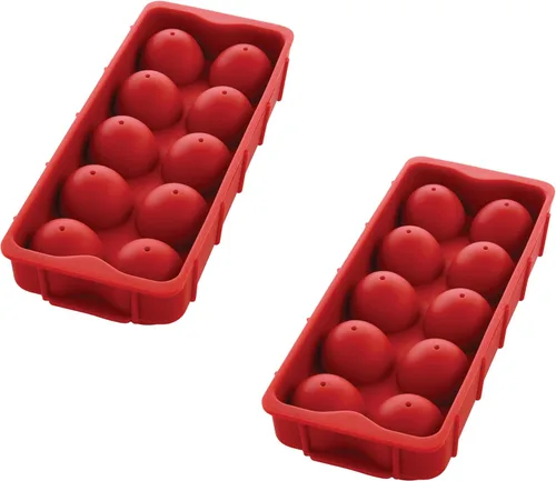 Vista 10 de HIC Kitchen Cannonball - Bandeja de silicona para cubitos de hielo, antiadherente, esferas grandes Silicona de grado alimenticio, hace 10 bolas
