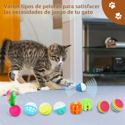Vista 6 de iCAGY Juego de 25 juguetes para gatos, túnel de juguete para gatos