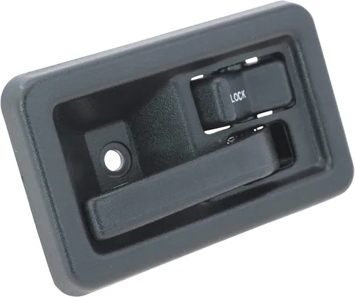 Vista 131 de TRQ Manija de puerta interior delantera izquierda cromada y negra para el lado del conductor compatible con Ford F-150 2012-2014