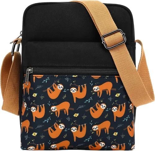 Vista 31 de Leaper - Juego de estuche y cartera bandolera de lona para niñas y mujeres A-verde azulado-r