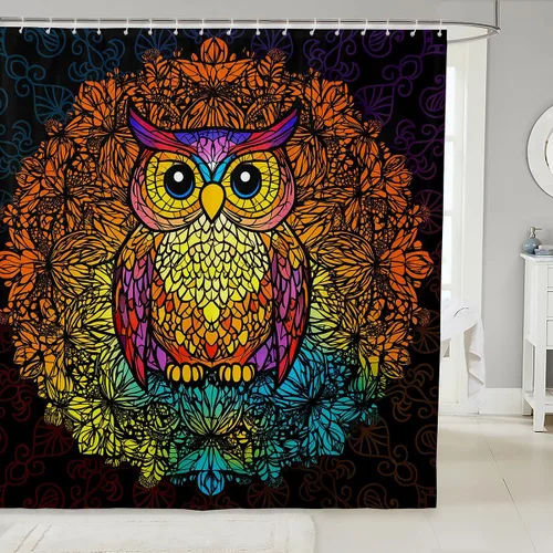 Vista 6 de Cortina de ducha con diseño de calavera de azúcar para niños y niñas, cortina de baño con rosas y rosas, decoración de habitación femenina
