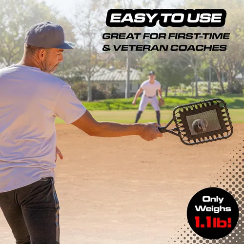 Vista 5 de Raqueta de béisbol GoSports Fungo para bolas voladoras, rodados y líneas rectas - Equipo de entrenamiento de béisbol y softbol para entrenadores