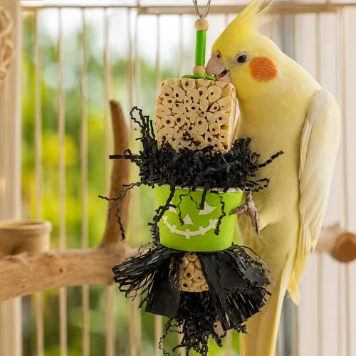 Vista 4 de Bonka Bird Toys 971 Sola Cube Creep Halloween Parrot Chew Forage Toy