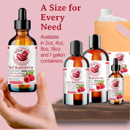 Vista 9 de Bella Terra Oils - Aceite de semilla de frambuesa roja de 4 onzas - Alquimia pura prensada en frío, abundante en ácido elágico y ácidos grasos