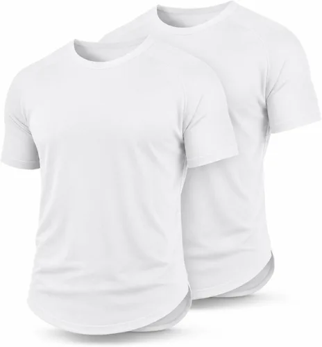 Vista 9 de Morbuy Paquete de 2 camisetas de entrenamiento para hombre de secado rápido Marrón oscuro