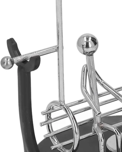 Vista 8 de KENANLAN Bolas de equilibrio, bolas de equilibrio de metal para parejas, bolas de equilibrio de péndulo, juguetes divertidos de ciencia física