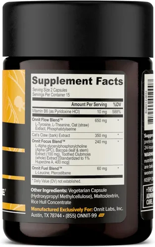 Vista 12 de ONNIT - Suplemento para el cerebro en cápsulas Alpha Brain