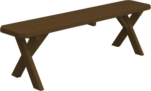 Vista 18 de Furniture Barn USA Pine - Banco cruzado de 2 pies, color negro