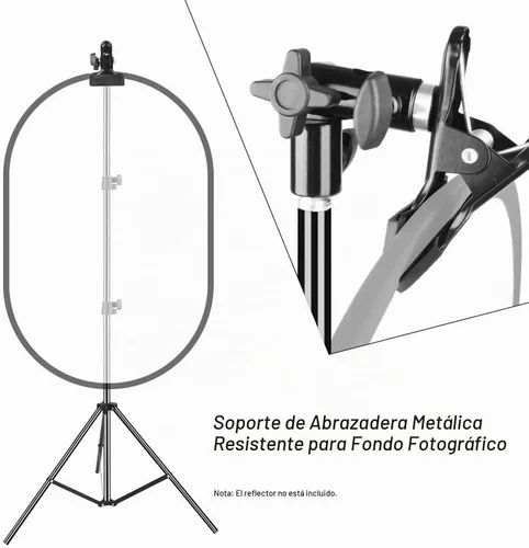 Vista 3 de EMART Soporte de luz de fotografía de 8.5 pies con soporte reflector