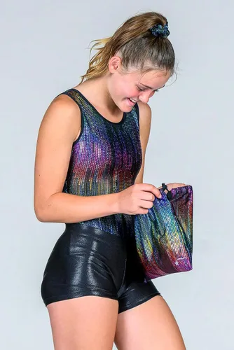 Vista 3 de Destira Mystique Gymnastic - Pantalón corto deportivo deportivo para niña, negro, ideal para gimnasia, prácticas, baile, animación, acrobacia, yoga