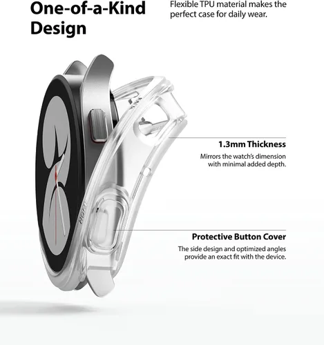 Vista 4 de Ringke Air Sports - Funda compatible con Samsung Galaxy Watch 4 de 1.575 pulgadas, transparente mate