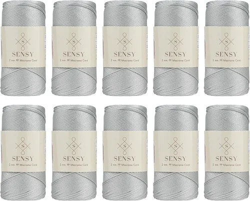 Vista 137 de Sensy Premium 2mm 229.5 metros de cuerda de poliéster 100% cordón de polipropileno Cordón de macramé 2mm Cordón para bolso de crochet Hilo