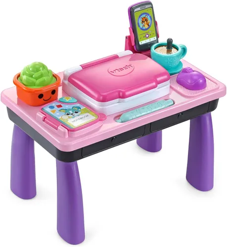 Vista 14 de VTech Little CEO Learning Desk Toddler Activity Center, Pink