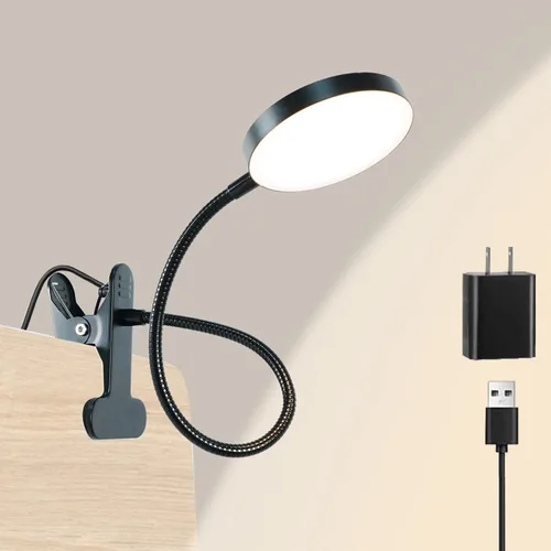 Vista 9 de LiFMIRA Lámpara de Cama con Clip de Luz 8W 66 LED Luz de Lectura para Cama, 5 Colores 10 Niveles de Brillo Regulable, Lámpara de Lectura de Metal