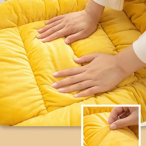 Vista 4 de Cojín para silla de escritorio con lazos, cojín antideslizante para silla Caqui
