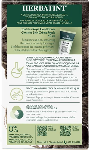 Vista 4 de Herbatint Tinte para el cabello rubio ceniza 7C, 4.55 oz