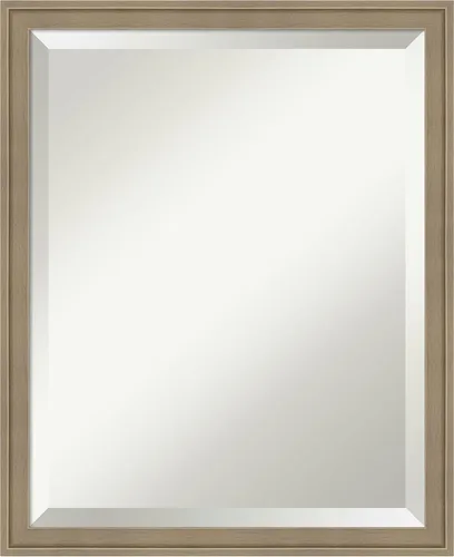 Vista 28 de Amanti Art Espejo de baño marrón para sobre lavabo, espejo rectangular de 24x20 Caleb Brown para tocador, marco rústico pequeño de estilo campestre